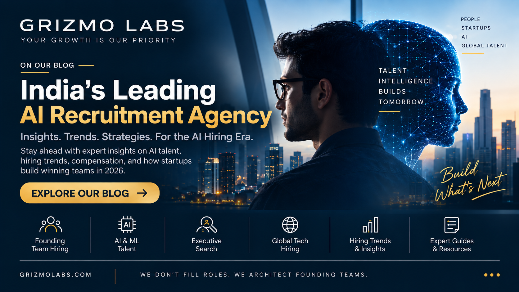 Grizmo Labs AI recruitment agency in India helping startups hire AI, ML, LLM and technology talent.